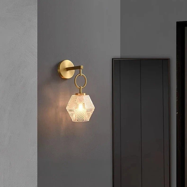 Emilia Copper & Glass Wall Pendant - fovolighting