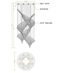 European Style Spiral Glass Chandelier for Staircase/Foyer/Hotel/Villa - fovolighting