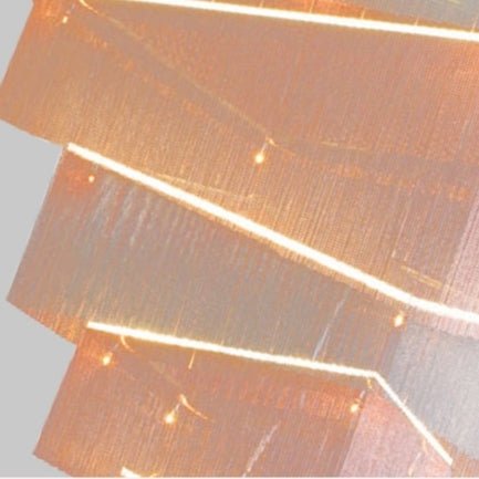 Extra Large Art Multi - tier Aluminum Chain Tassel Chandelier for High - Ceiling Room - fovolighting