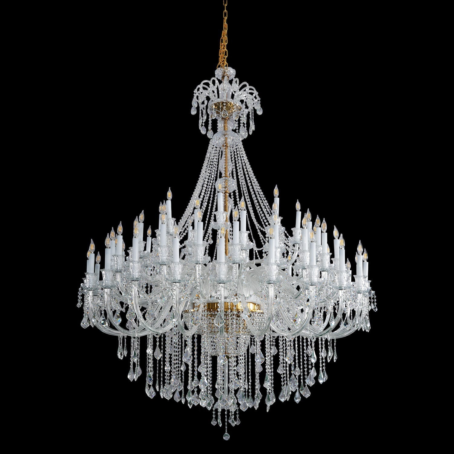 Extra Large Classic Traditional Crystal Chandelier 60/72/90 Lights for Hotel, Showroom, Foyer , Wedding Hall,Coffee Shop - fovolighting