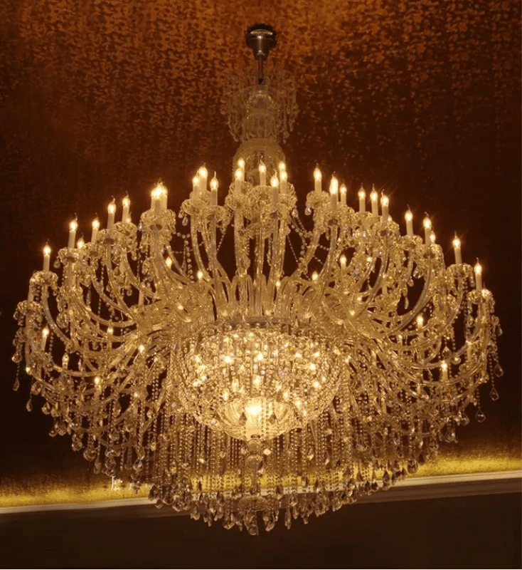 Extra Large Classic Traditional Crystal Chandelier 60/72/90 Lights for Hotel, Showroom, Foyer , Wedding Hall,Coffee Shop - fovolighting