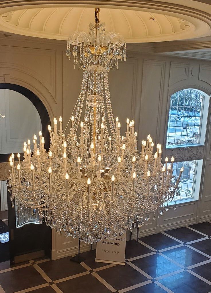Extra Large Classic Traditional Crystal Chandelier 60/72/90 Lights for Hotel, Showroom, Foyer , Wedding Hall,Coffee Shop - fovolighting