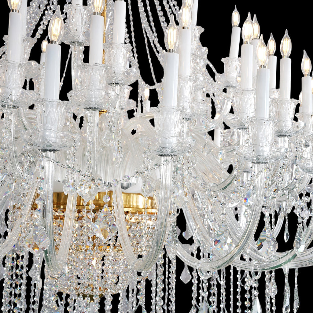 Extra Large Classic Traditional Crystal Chandelier 60/72/90 Lights for Hotel, Showroom, Foyer , Wedding Hall,Coffee Shop - fovolighting