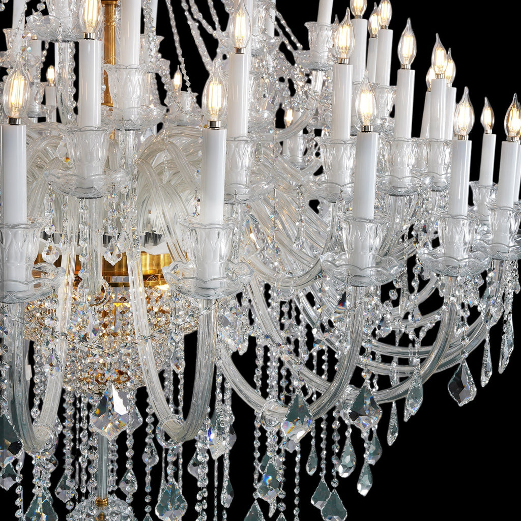 Extra Large Classic Traditional Crystal Chandelier 60/72/90 Lights for Hotel, Showroom, Foyer , Wedding Hall,Coffee Shop - fovolighting