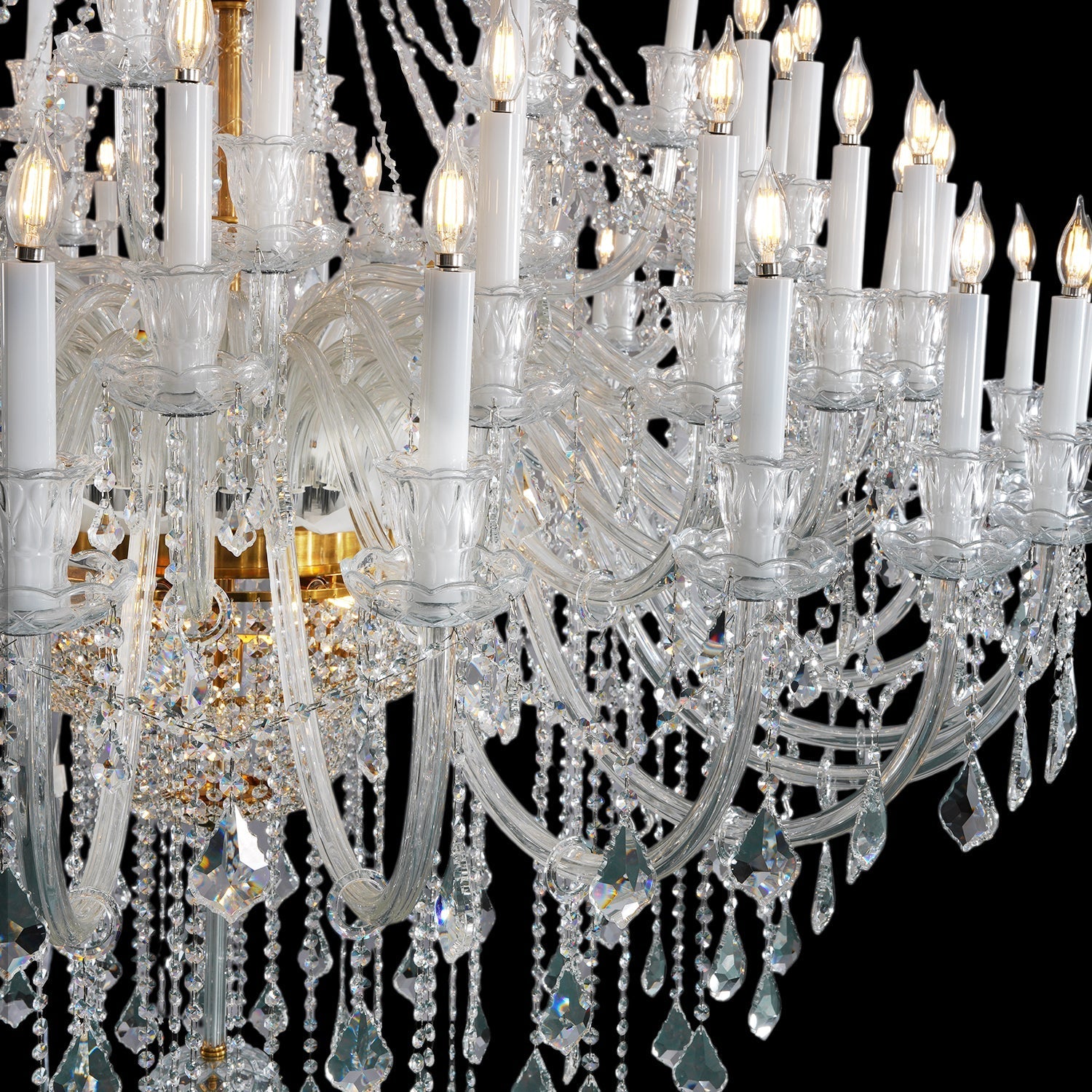 Extra Large Classic Traditional Crystal Chandelier 60/72/90 Lights for Hotel, Showroom, Foyer , Wedding Hall,Coffee Shop - fovolighting