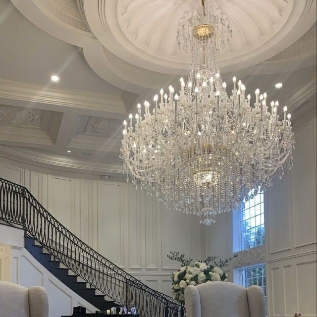 Extra Large Classic Traditional Crystal Chandelier 60/72/90 Lights for Hotel, Showroom, Foyer , Wedding Hall,Coffee Shop - fovolighting