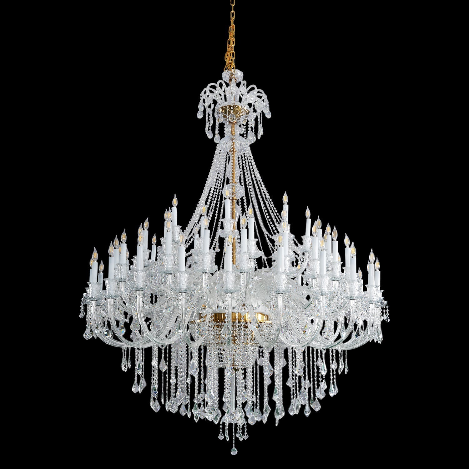 Extra Large Classic Traditional Crystal Chandelier 60/72/90 Lights for Hotel, Showroom, Foyer , Wedding Hall,Coffee Shop - fovolighting