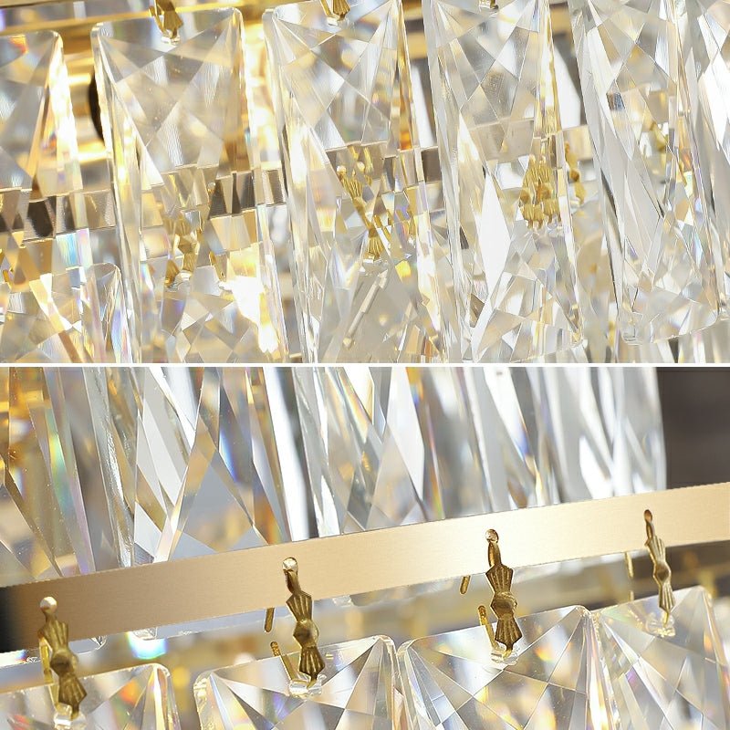 Extra Large Decorative Crystal Chandelier Foyer Hall Ceiling Light Fixture For Staircase In Gold/ Chrome - fovolighting