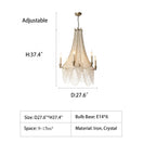 Extra Large European Crystal Beaded Chandelier Candle Light for Stairs / Duplex / Villa - fovolighting