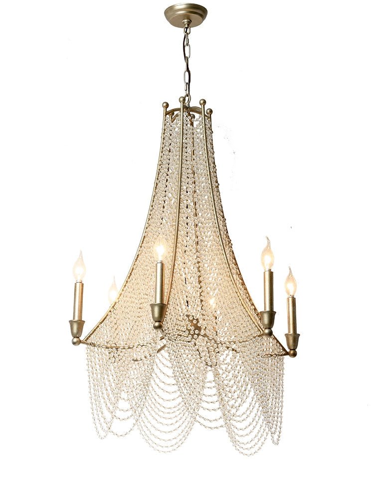 Extra Large European Crystal Beaded Chandelier Candle Light for Stairs / Duplex / Villa - fovolighting