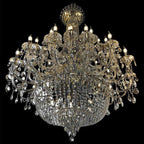 Extra Large European - style Multi - layers Candle Luxury Crystal Chandelier Gold Art Foyer/Staircase Decorative Light Fixture - fovolighting