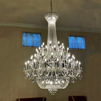 Extra Large European - style Multi - layers Candle Luxury Crystal Chandelier Gold Art Foyer/Staircase Decorative Light Fixture - fovolighting