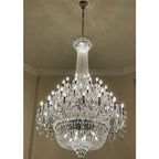 Extra Large European - style Multi - layers Candle Luxury Crystal Chandelier Gold Art Foyer/Staircase Decorative Light Fixture - fovolighting