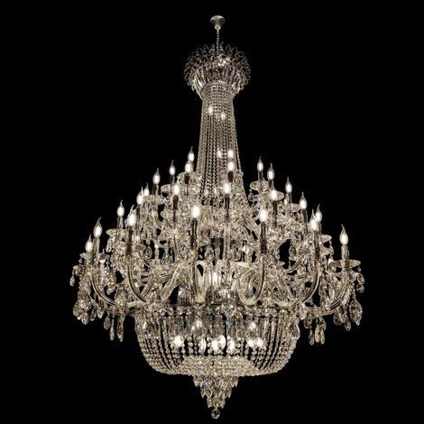 Extra Large European - style Multi - layers Candle Luxury Crystal Chandelier Gold Art Foyer/Staircase Decorative Light Fixture - fovolighting