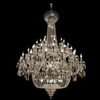 Extra Large European - style Multi - layers Candle Luxury Crystal Chandelier Gold Art Foyer/Staircase Decorative Light Fixture - fovolighting