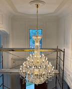 Extra Large European - style Multi - layers Candle Luxury Crystal Chandelier Gold Art Foyer/Staircase Decorative Light Fixture - fovolighting