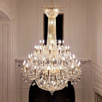 Extra Large European - style Multi - layers Candle Luxury Crystal Chandelier Gold Art Foyer/Staircase Decorative Light Fixture - fovolighting