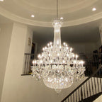 Extra Large European - style Multi - layers Candle Luxury Crystal Chandelier Gold Art Foyer/Staircase Decorative Light Fixture - fovolighting