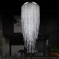 Extra Large Flush Mount Crystal Tassel Pendant Chandelier for Living Room/High - Ceiling Room/Foyer - fovolighting