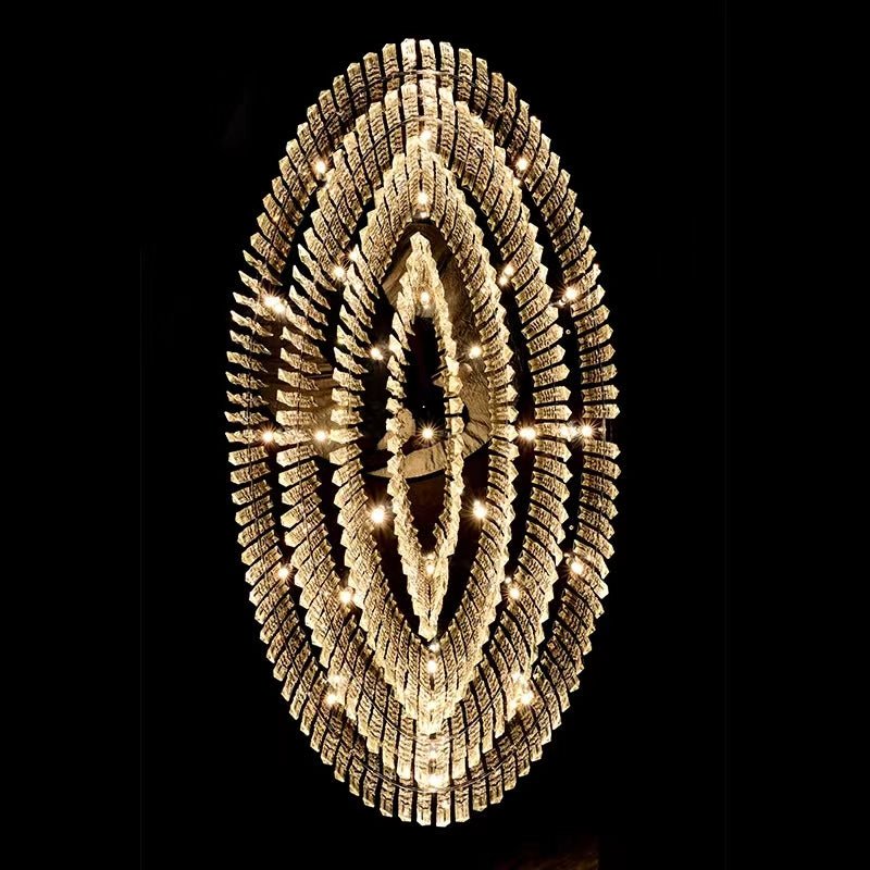 Extra Large Flush Mount Multi - tier Crystal Chandelier Modern Luxury Light Fixture For Living Room/Dining Room/Bedroom - fovolighting