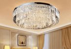 Extra Large Flush Mount Multi - tier Crystal Chandelier Modern Luxury Light Fixture For Living Room/Dining Room/Bedroom - fovolighting
