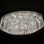 Extra Large Flush Mount Multi - tier Crystal Chandelier Modern Luxury Light Fixture For Living Room/Dining Room/Bedroom - fovolighting