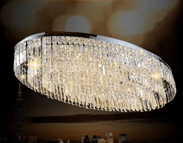 Extra Large Flush Mount Multi - tier Crystal Chandelier Modern Luxury Light Fixture For Living Room/Dining Room/Bedroom - fovolighting