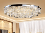 Extra Large Flush Mount Multi - tier Crystal Chandelier Modern Luxury Light Fixture For Living Room/Dining Room/Bedroom - fovolighting
