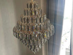 Extra Large Foyer Decorative Crystal Lighting Fixture Living Room Crystal Chandelier For Entryway Staircase - fovolighting