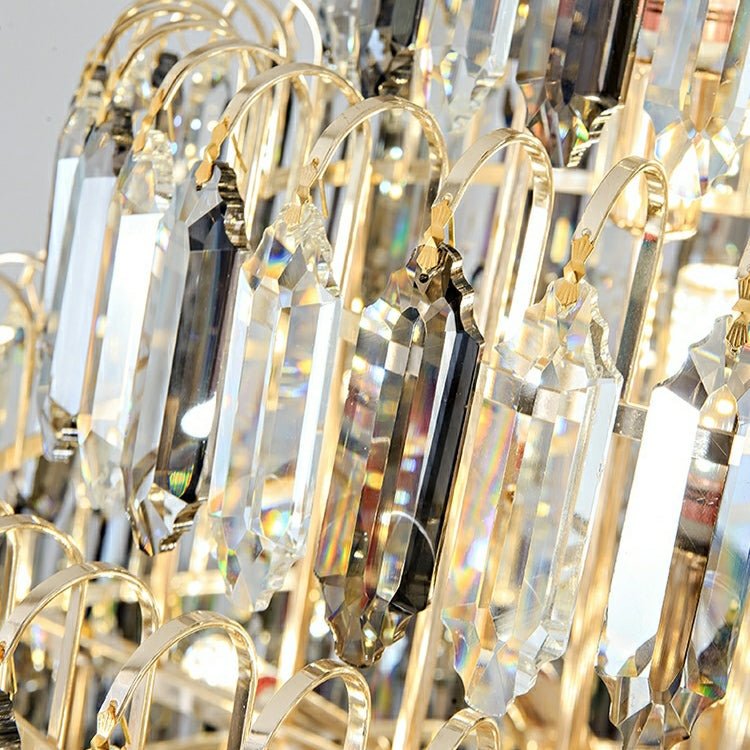 Extra Large Foyer Decorative Crystal Lighting Fixture Living Room Crystal Chandelier For Entryway Staircase - fovolighting