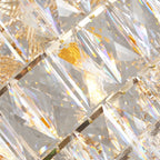 Extra Large Foyer Pure Crystal Ceiling Light Fixture Living Room Entrance Staircase Chandelier - fovolighting