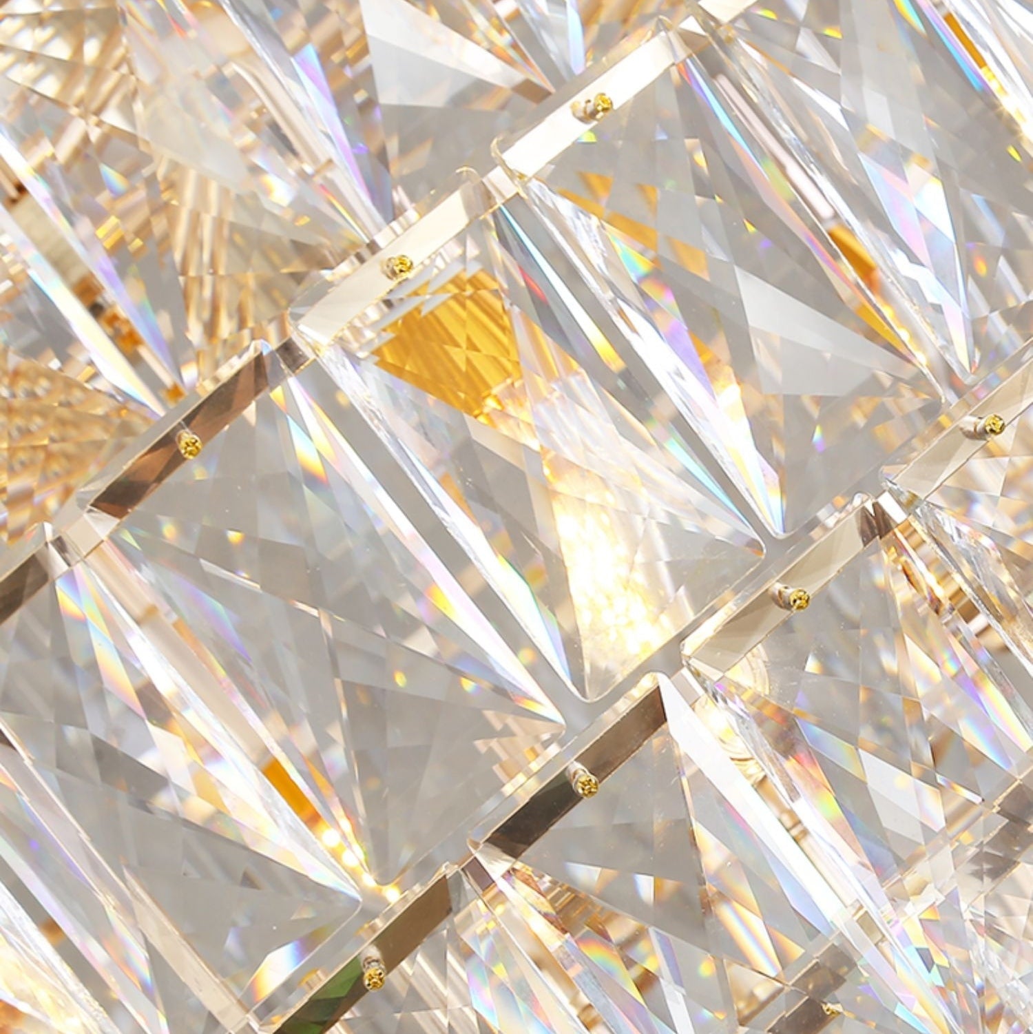 Extra Large Foyer Pure Crystal Ceiling Light Fixture Living Room Entrance Staircase Chandelier - fovolighting