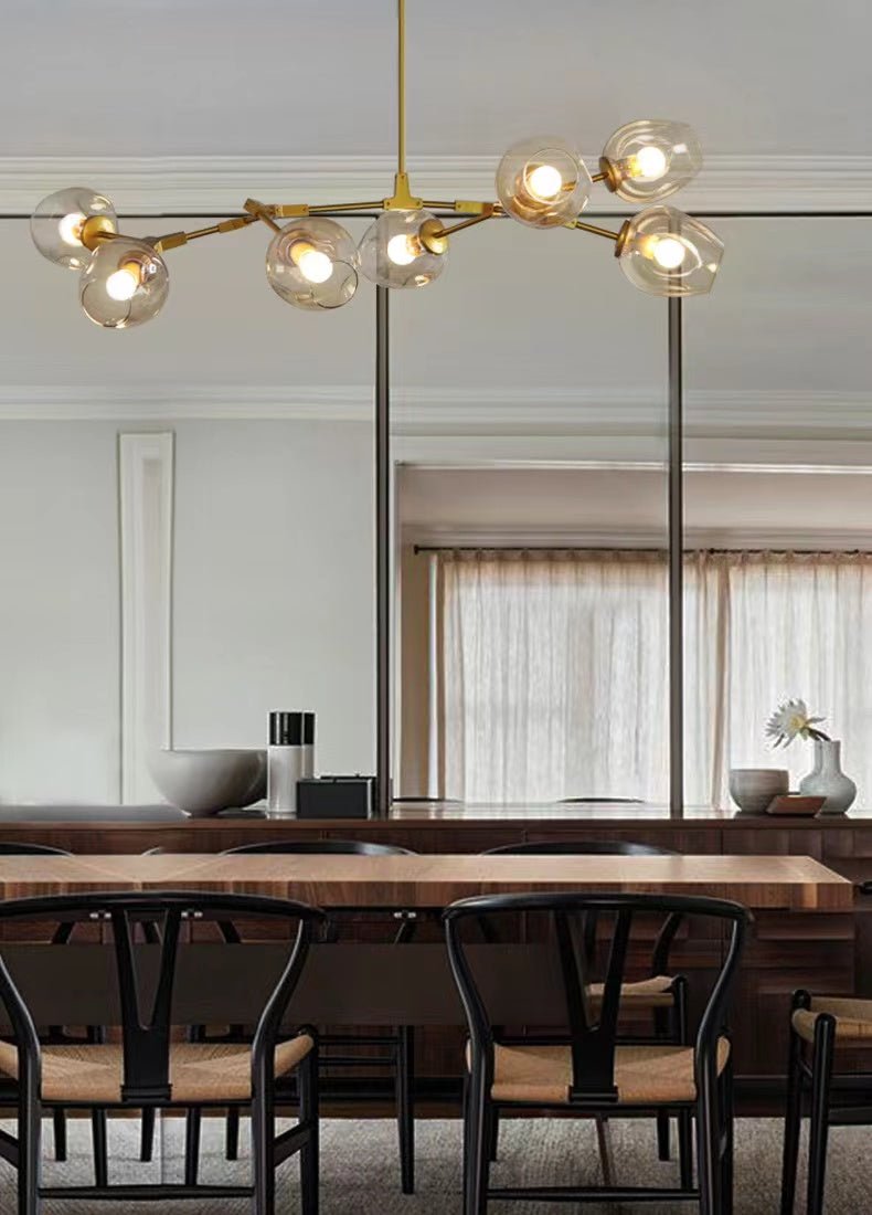 Extra Large Industrial Fashion Branch Multiple Glass Pendant Chandelier for Living/Dining Room - fovolighting