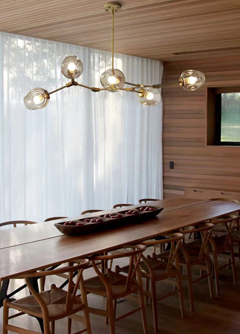 Extra Large Industrial Fashion Branch Multiple Glass Pendant Chandelier for Living/Dining Room - fovolighting
