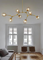 Extra Large Industrial Fashion Branch Multiple Glass Pendant Chandelier for Living/Dining Room - fovolighting