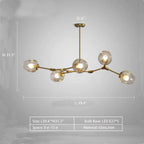 Extra Large Industrial Fashion Branch Multiple Glass Pendant Chandelier for Living/Dining Room - fovolighting