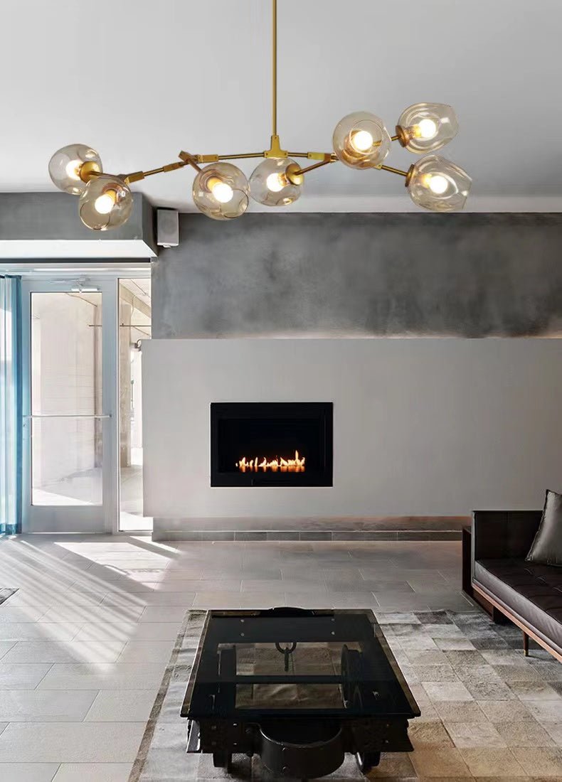 Extra Large Industrial Fashion Branch Multiple Glass Pendant Chandelier for Living/Dining Room - fovolighting