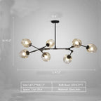 Extra Large Industrial Fashion Branch Multiple Glass Pendant Chandelier for Living/Dining Room - fovolighting
