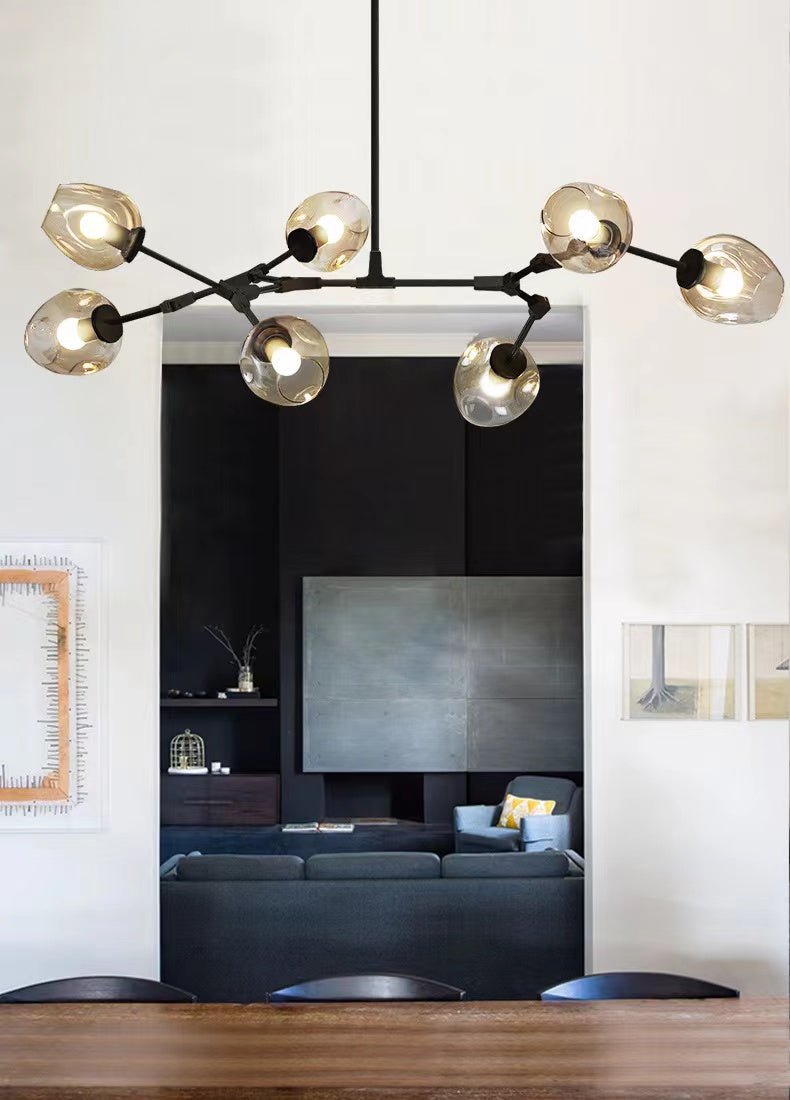 Extra Large Industrial Fashion Branch Multiple Glass Pendant Chandelier for Living/Dining Room - fovolighting