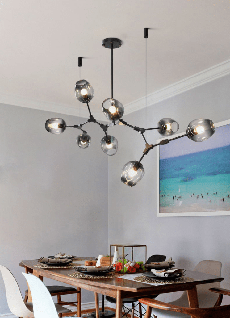 Extra Large Industrial Fashion Branch Multiple Glass Pendant Chandelier for Living/Dining Room - fovolighting