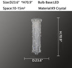 Extra Large Light Luxury Stairwell Crystal Tassel Chandelier for Staircase/High Floor Hall/Loft - fovolighting