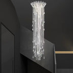Extra Large Light Luxury Stairwell Crystal Tassel Chandelier for Staircase/High Floor Hall/Loft - fovolighting