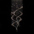 Extra Large Luxury Art Double Spiral Creative Crystal Chandelier For High - ceiling Foyer/Hallway/Entryway - fovolighting