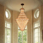 Extra Large Luxury Multi - tier Gold CrystalChandelier for Stairs/Large High - ceiling Room - fovolighting