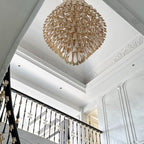 Extra Large Luxury Multi - tier Gold CrystalChandelier for Stairs/Large High - ceiling Room - fovolighting