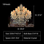 Extra Large Luxury Multi - Tiered Crystal Pendant Chandelier for High - Ceiling Rooms - fovolighting