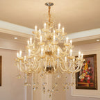 Extra Large Luxury Multi - Tiered Crystal Pendant Chandelier for High - Ceiling Rooms - fovolighting