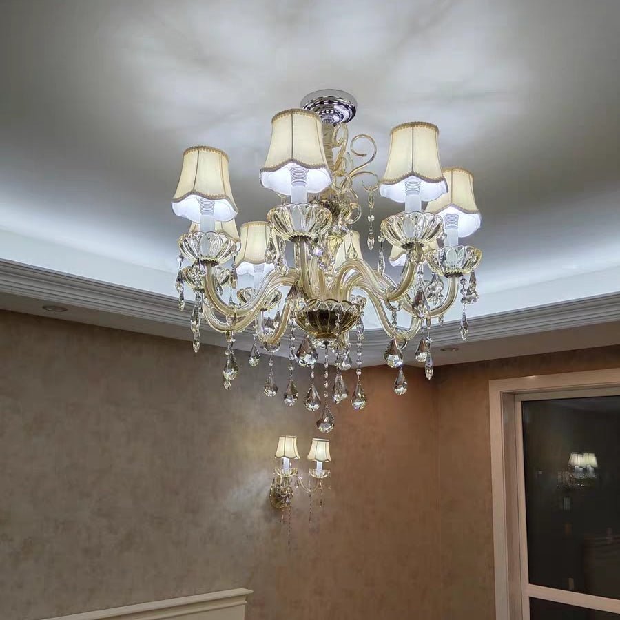 Extra Large Luxury Multi - Tiered Crystal Pendant Chandelier for High - Ceiling Rooms - fovolighting
