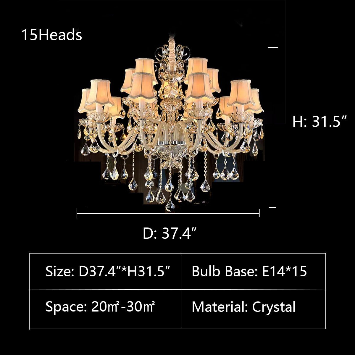 Extra Large Luxury Multi - Tiered Crystal Pendant Chandelier for High - Ceiling Rooms - fovolighting