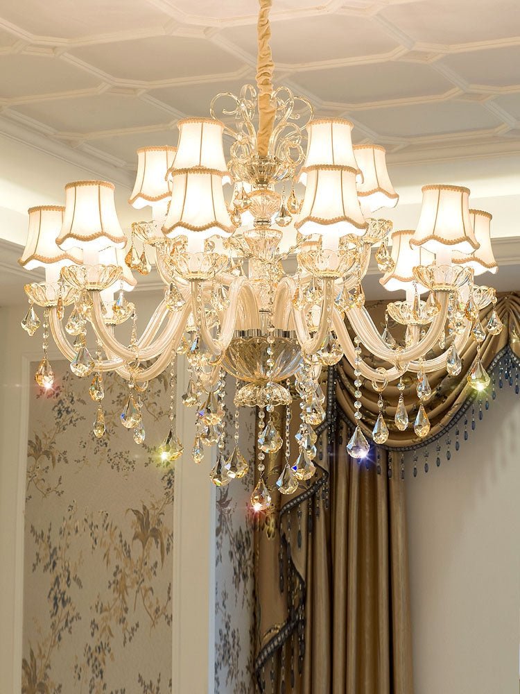 Extra Large Luxury Multi - Tiered Crystal Pendant Chandelier for High - Ceiling Rooms - fovolighting